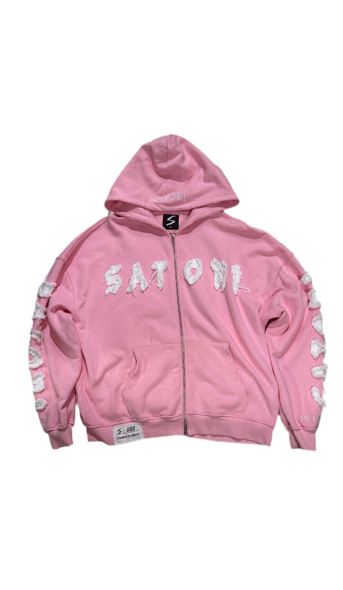 Pink Satori Oversized Heavyweight
Distressed Hoodie