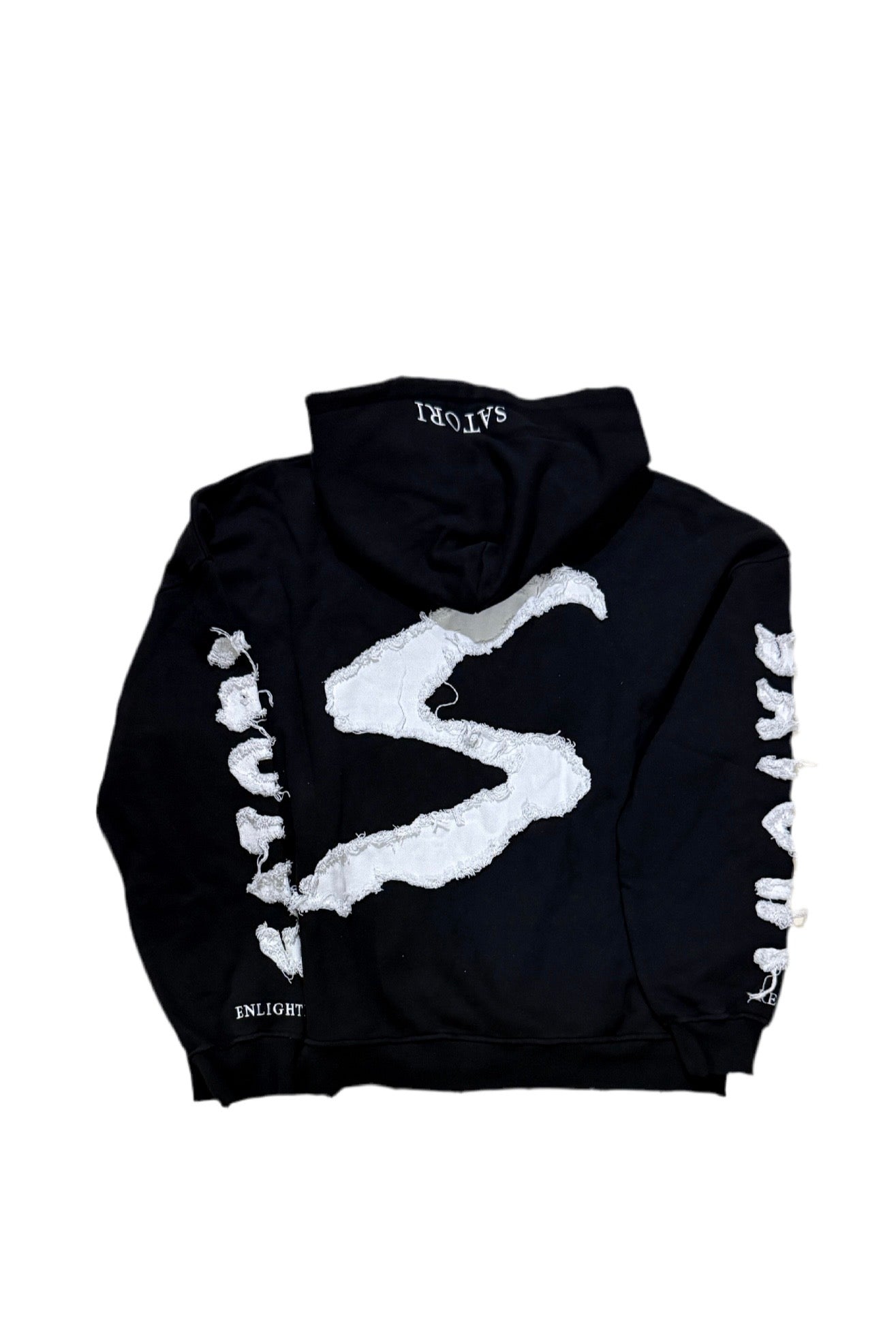 Black Satori Oversized
Heavyweight Distressed Hoodie