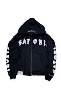 Black Satori Oversized
Heavyweight Distressed Hoodie