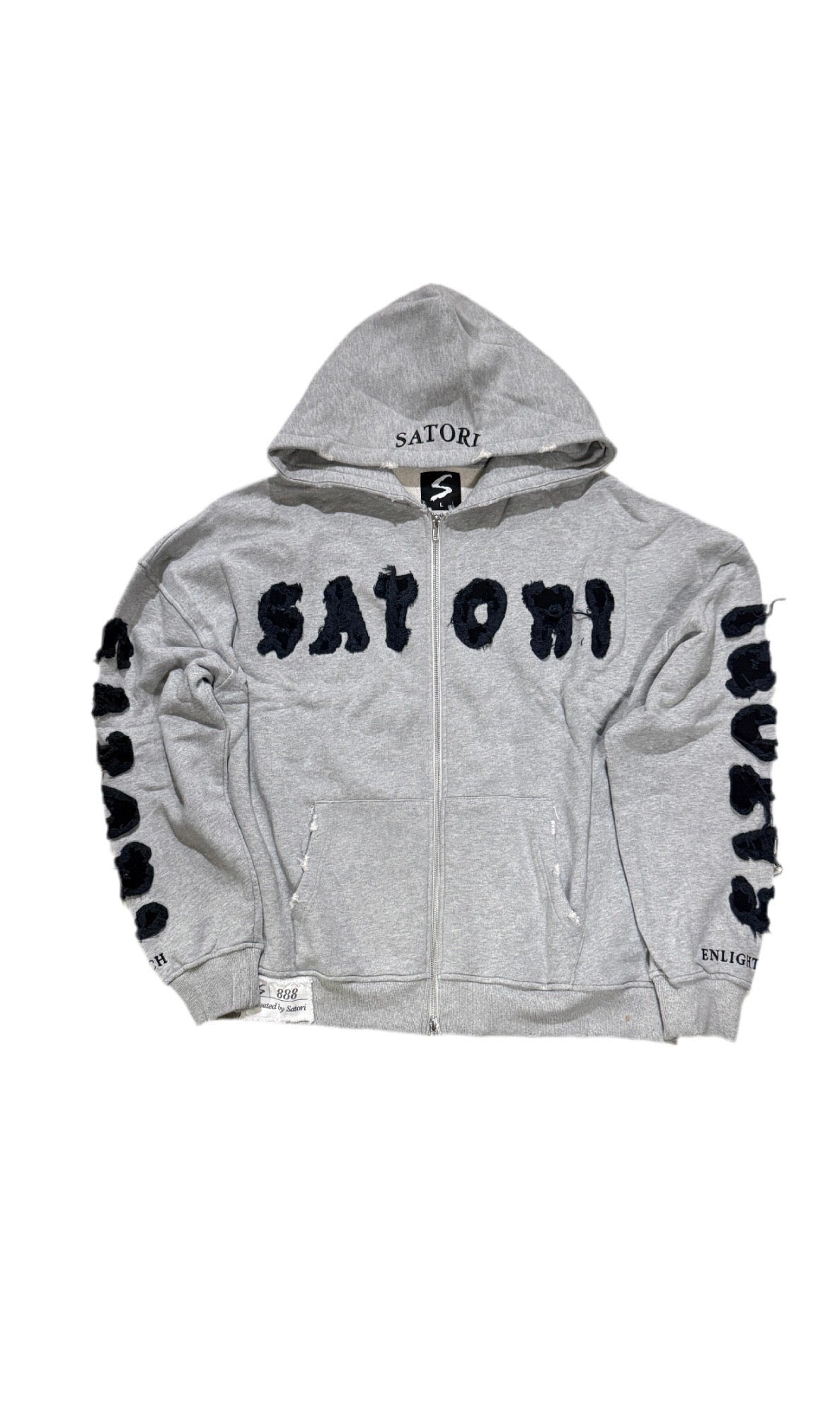 Grey Satori Oversized
Heavyweight Distressed Hoodie