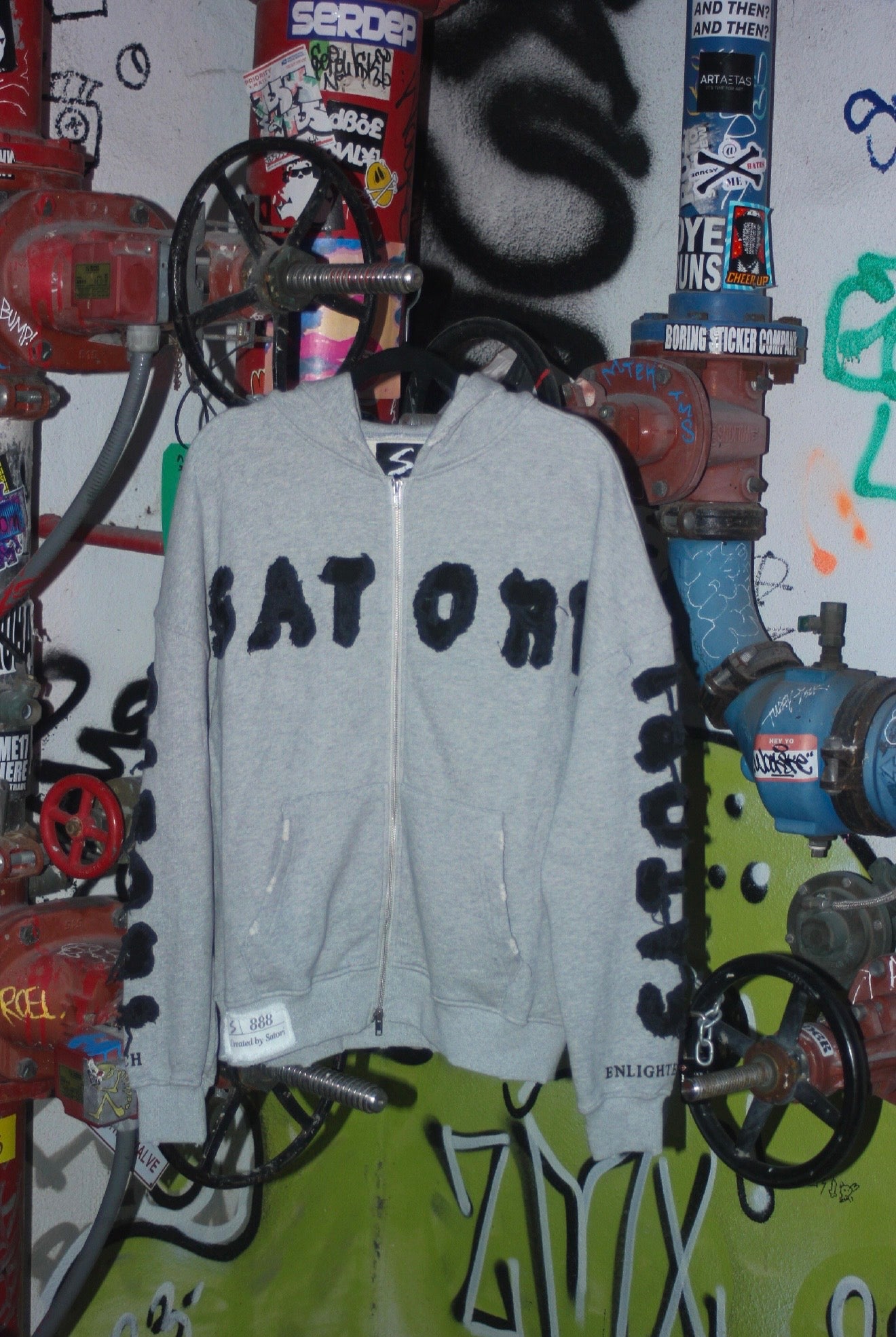 Grey Satori Oversized
Heavyweight Distressed Hoodie